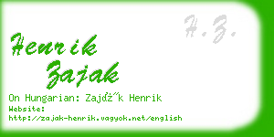 henrik zajak business card